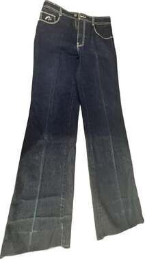 Vintage Jordache Dark Wash Denim Flare Jeans with Horse Embroidery Size 32